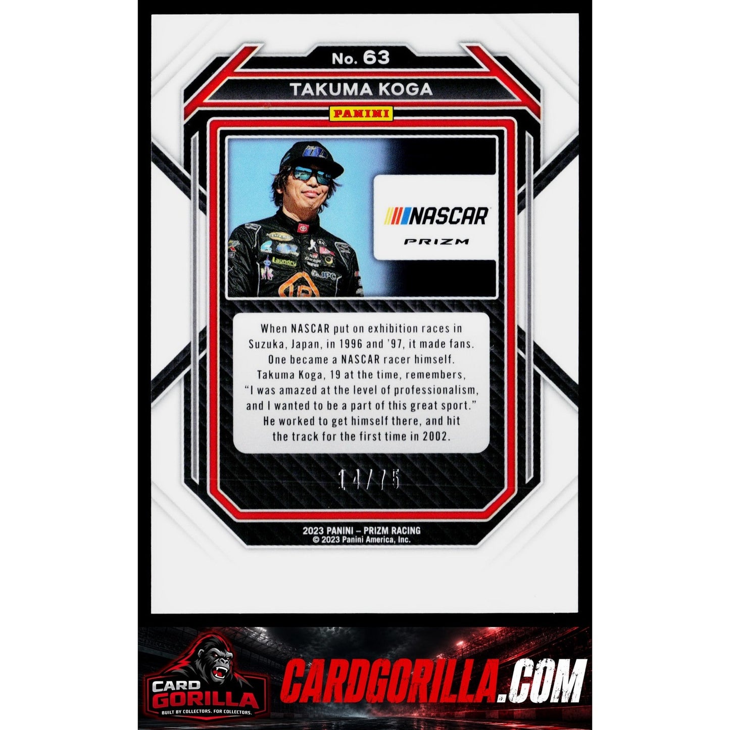 2023 Panini Prizm #63 Takuma Koga Disco #/75
