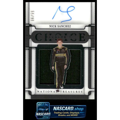 2023 Panini National Treasures #EC-NSZ Nick Sanchez Ecklar's Choice #/99