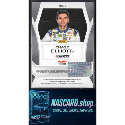 2020 Panini Chronicles #3 Chase Elliott Limited Autographs #09/15