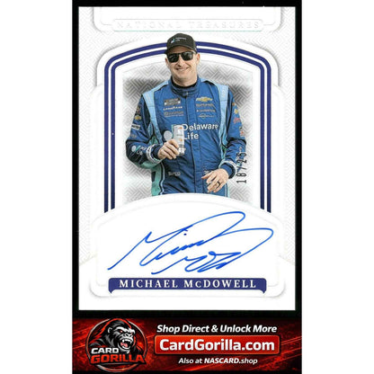 2025 Panini National Treasures Michael McDowell Signatures Holo Silver #/25