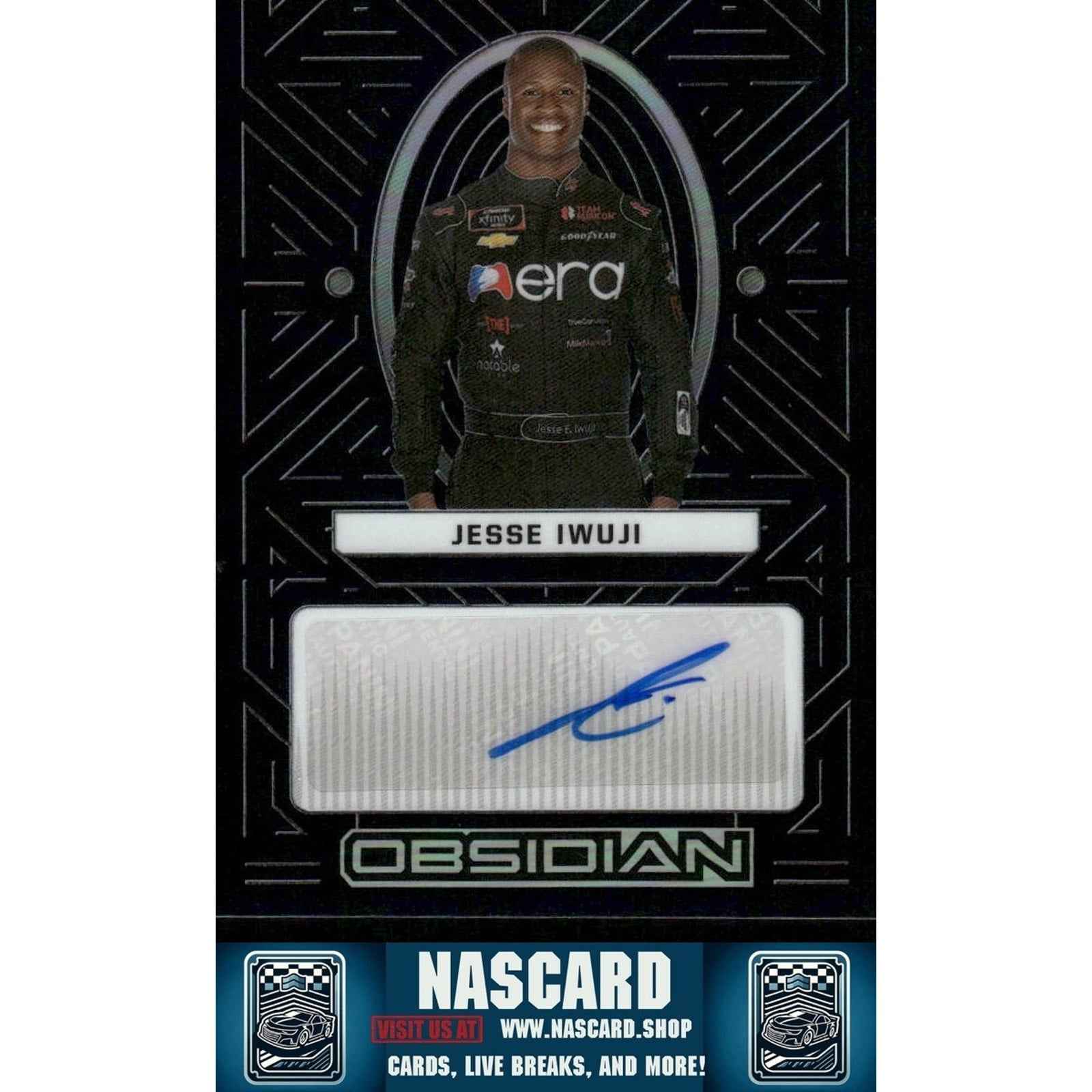 2023 Panini Chronicles - Obsidian Signatures Jesse Iwuji #JI (AU, RC) - Card Gorilla