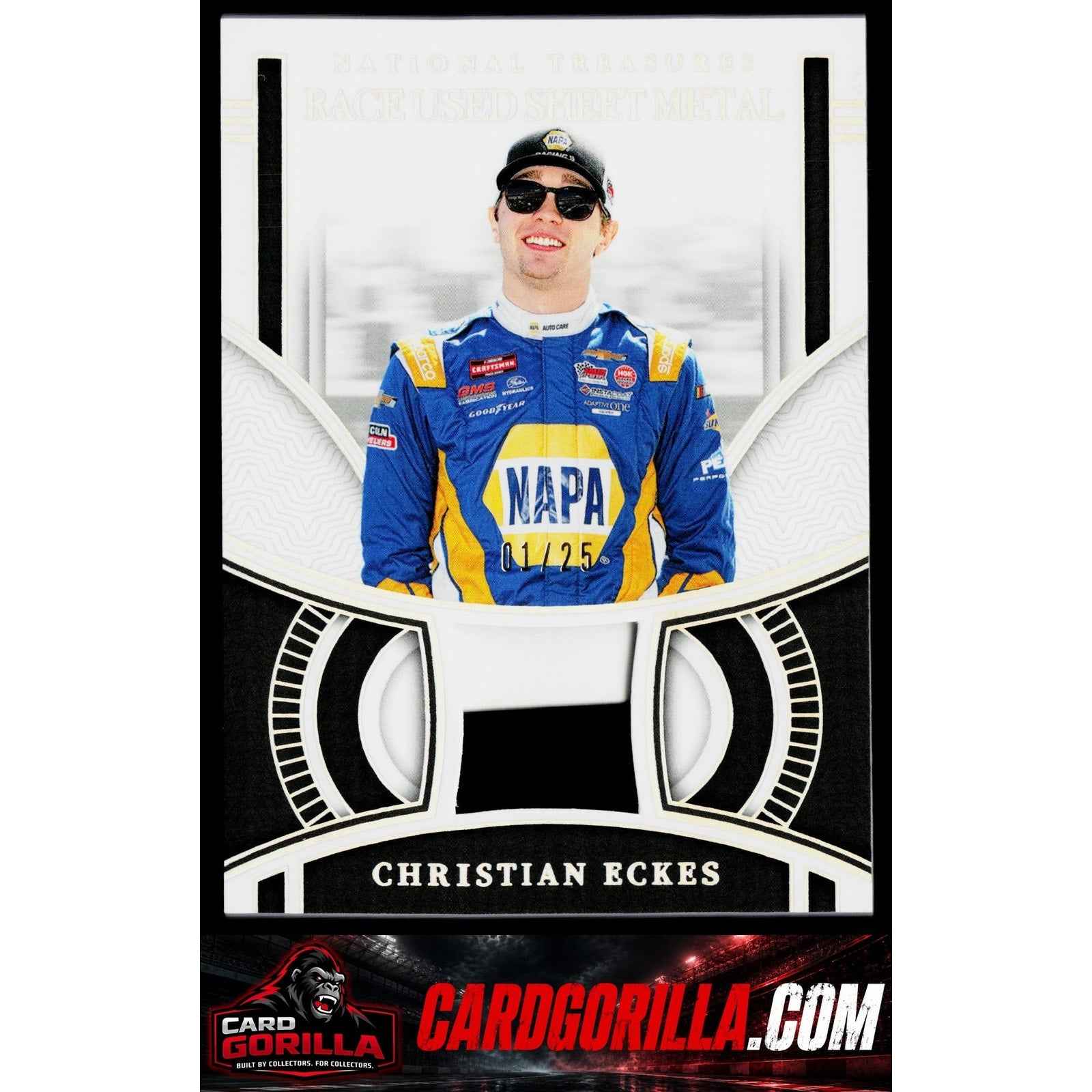 2024 National Treasures Christian Eckes Race Used Sheet Metal Holo Silver #/25