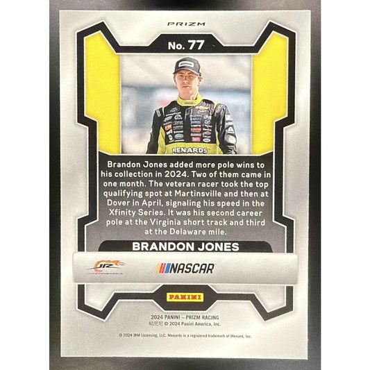 2024 Panini Prizm Brandon Jones #77 White Sparkle Prizms