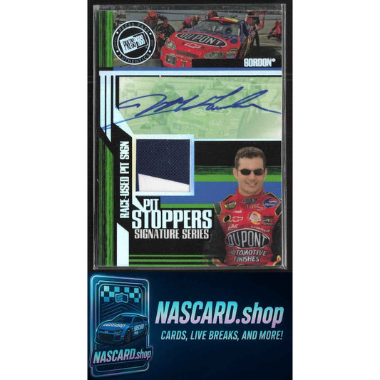 2005 Press Pass Trackside Jeff Gordon Pit Stoppers Autographs SAMPLE CARD