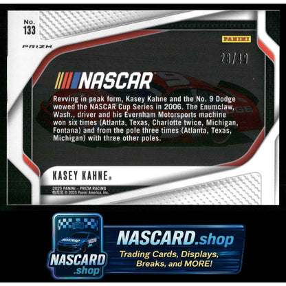 2025 Panini Prizm #133 Kasey Kahne Carolina Blue #/49