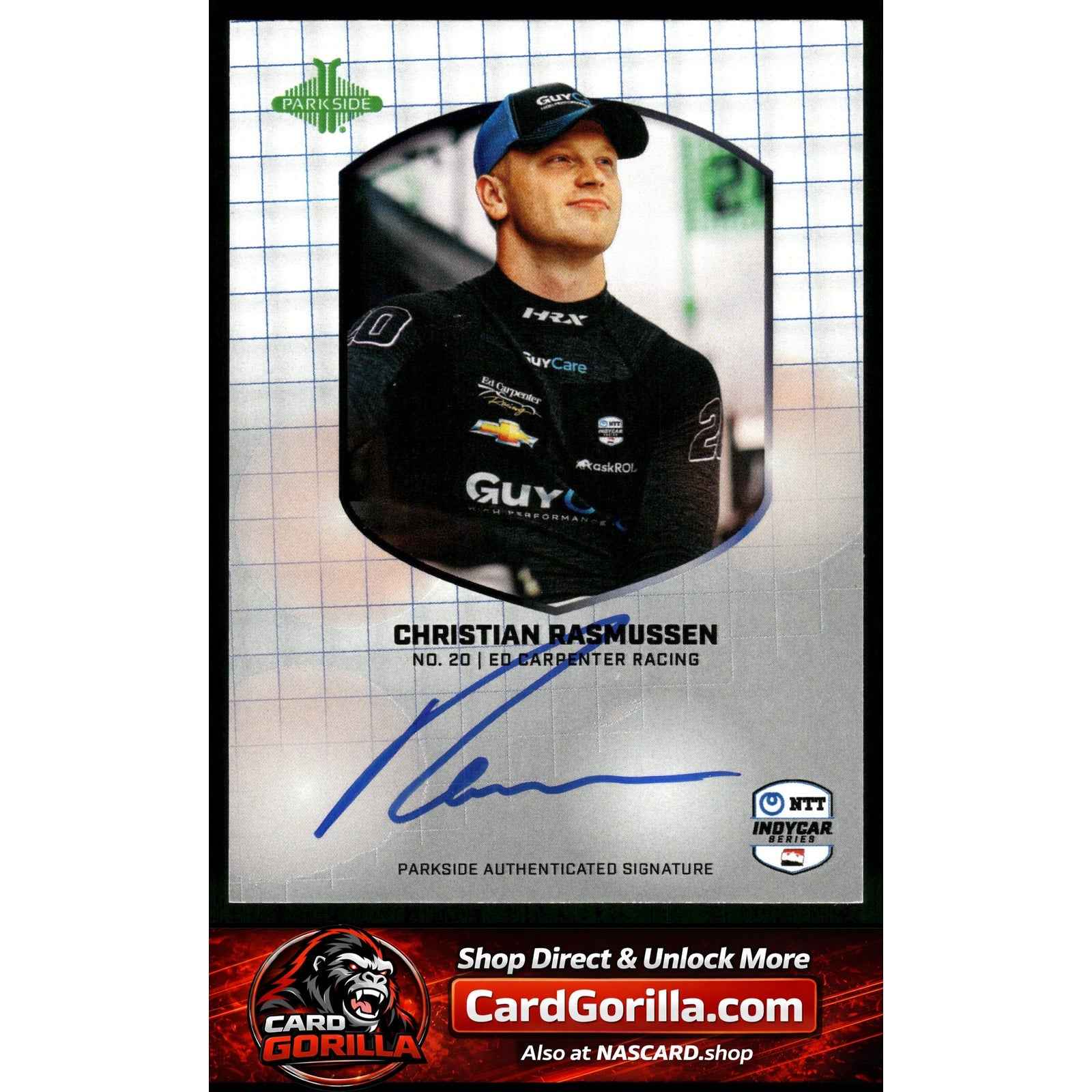 2025 Parkside IndyCar Collection #SSCR Christian Rasmussen Signature ...