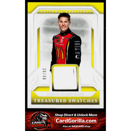 2025 National Treasures Jamie McMurray Treasured Swatches Holo Silver #/30