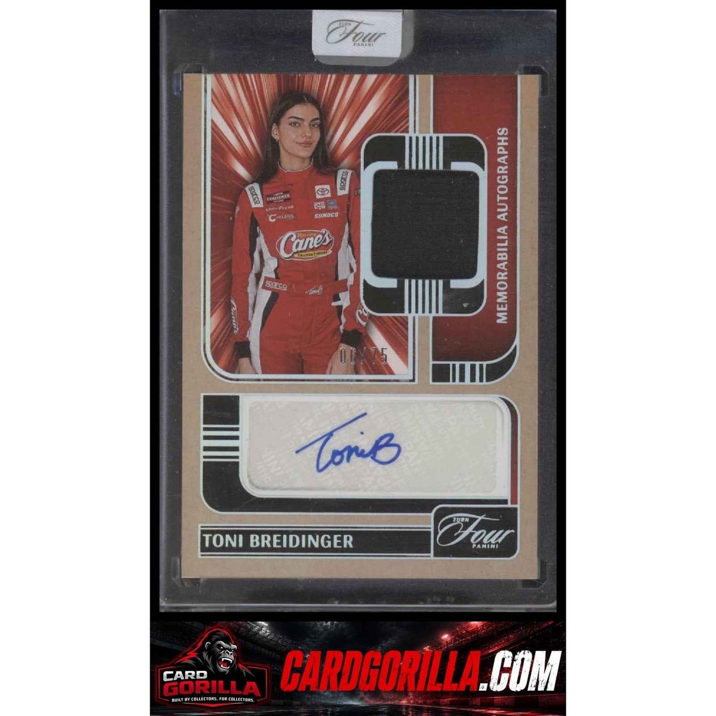 2025 Panini Turn Four Toni Breidinger Memorabilia Autographs Holo Silver #/75