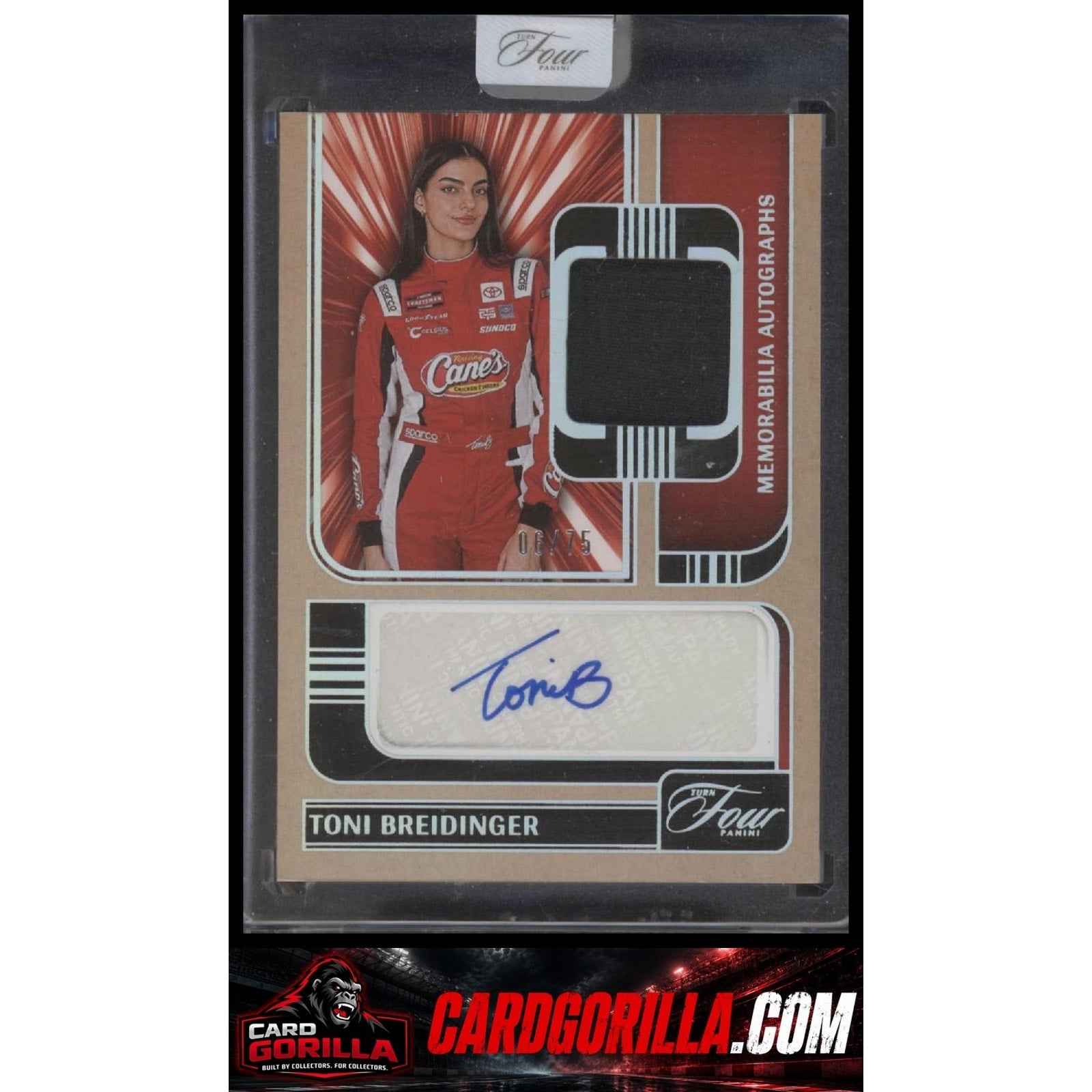 2025 Panini Turn Four Toni Breidinger Memorabilia Autographs Holo Silver #/75
