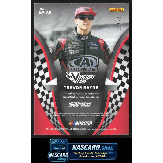 2018 Panini Victory Lane #EP-TB Trevor Bayne Engineered to Perfection Gold #/199