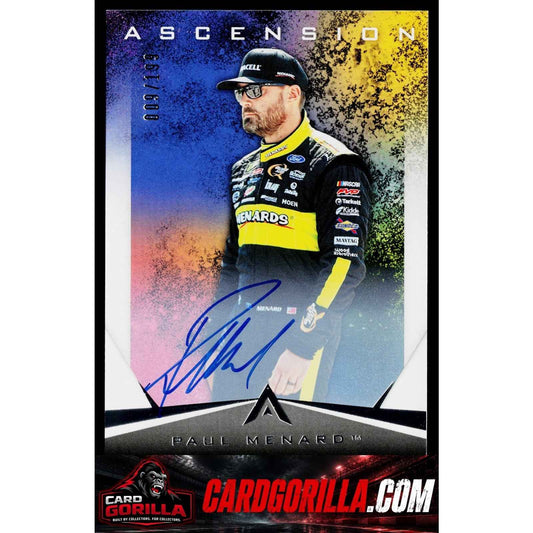 2020 Panini Chronicles #4 Paul Menard Ascension Autographs #/199