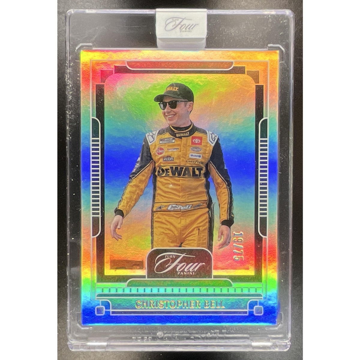 2025 Panini Turn Four NASCAR Christopher Bell #3 19/75