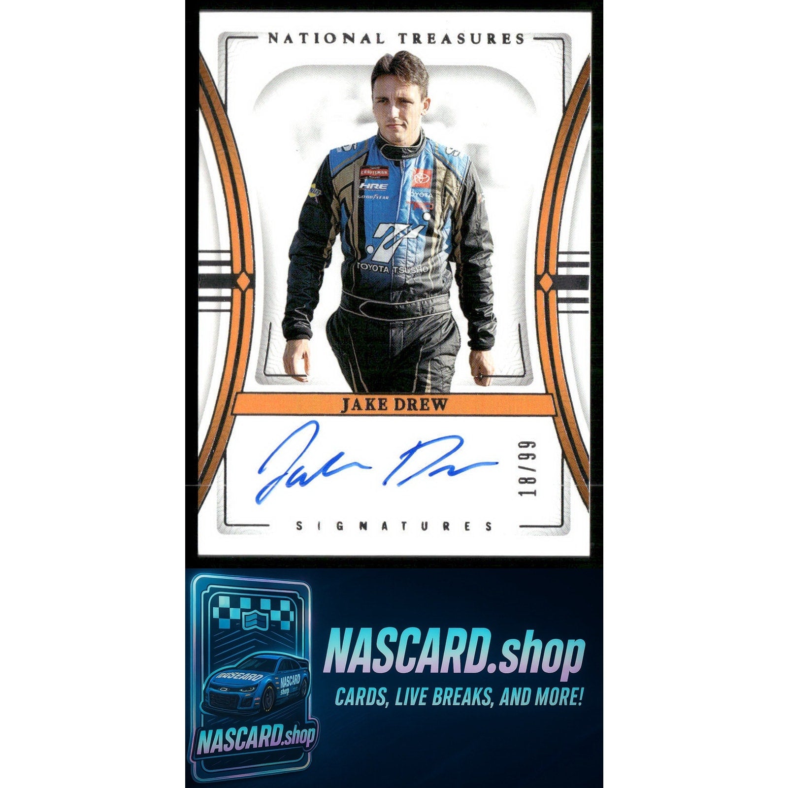 2024 Panini National Treasures #S-JDW Jake Drew Signatures #/99 - NASCARD.shop