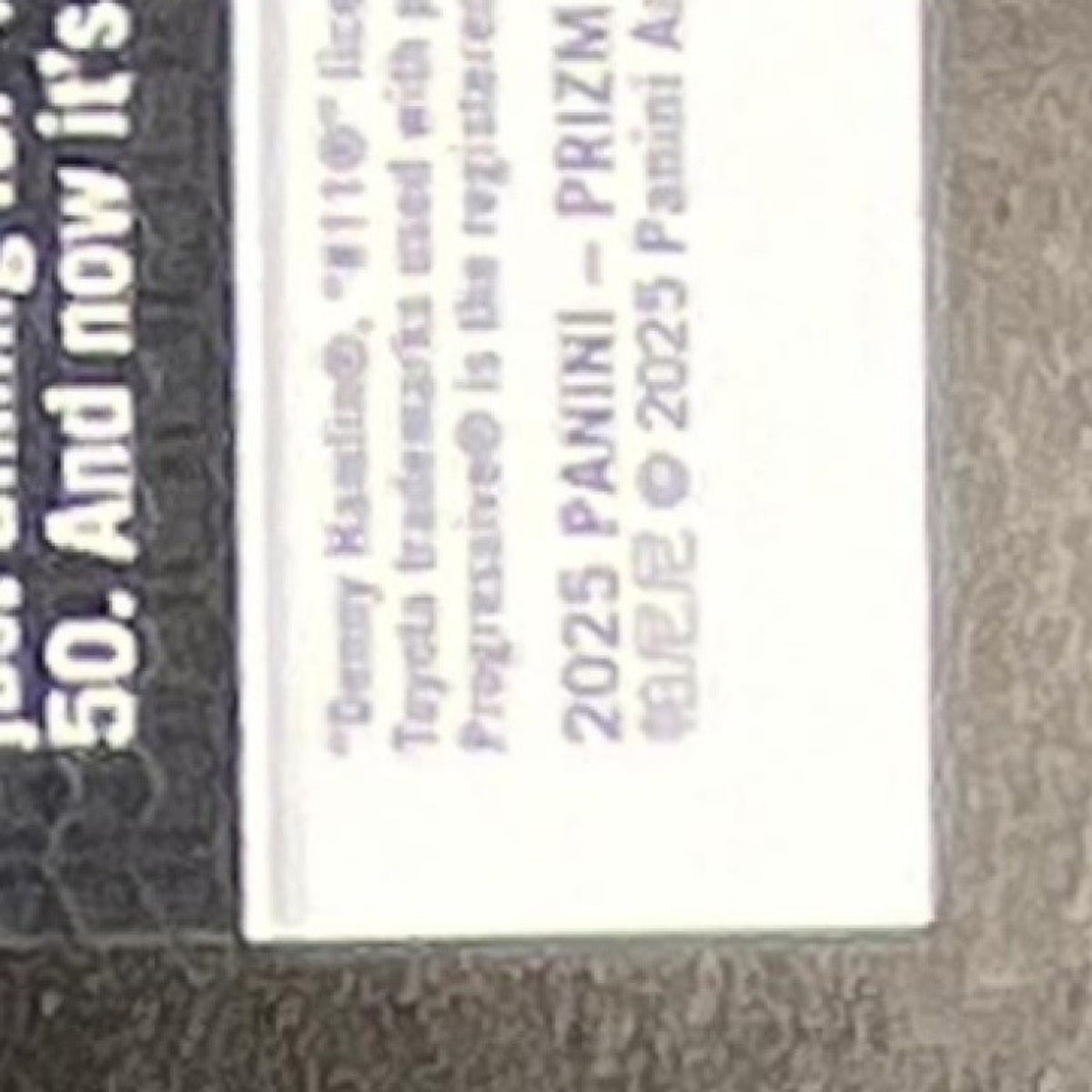 2025 Panini Prizm NASCAR Denny Hamlin #11 White Sparkle Prizms