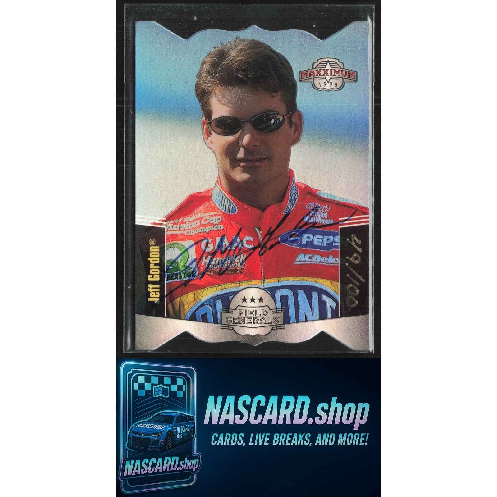 1998 Maxximum #***3 Jeff Gordon Field Generals Three Star Autographs #/100