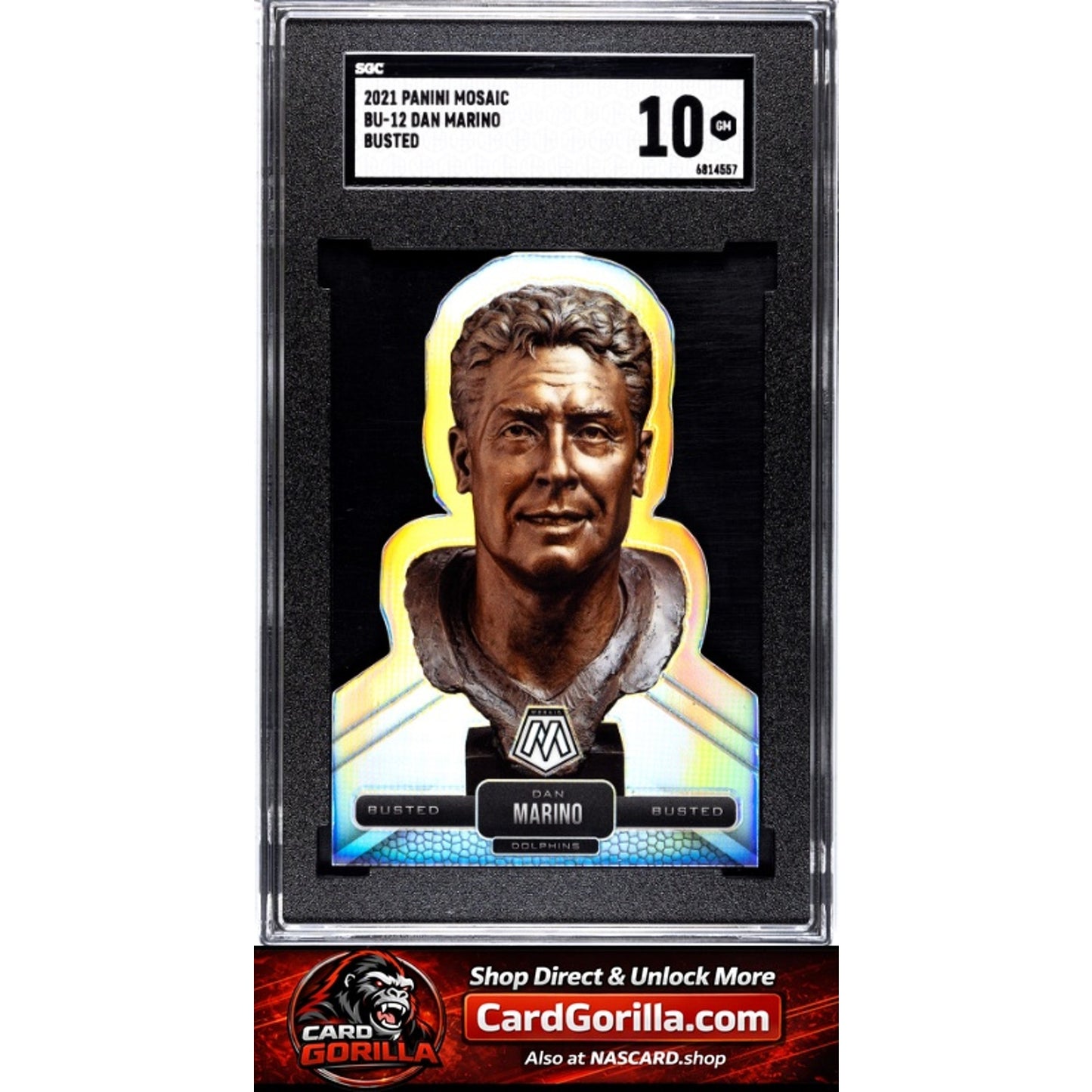 2021 Panini Mosaic #BU-12 Dan Marino Busted SGC 10