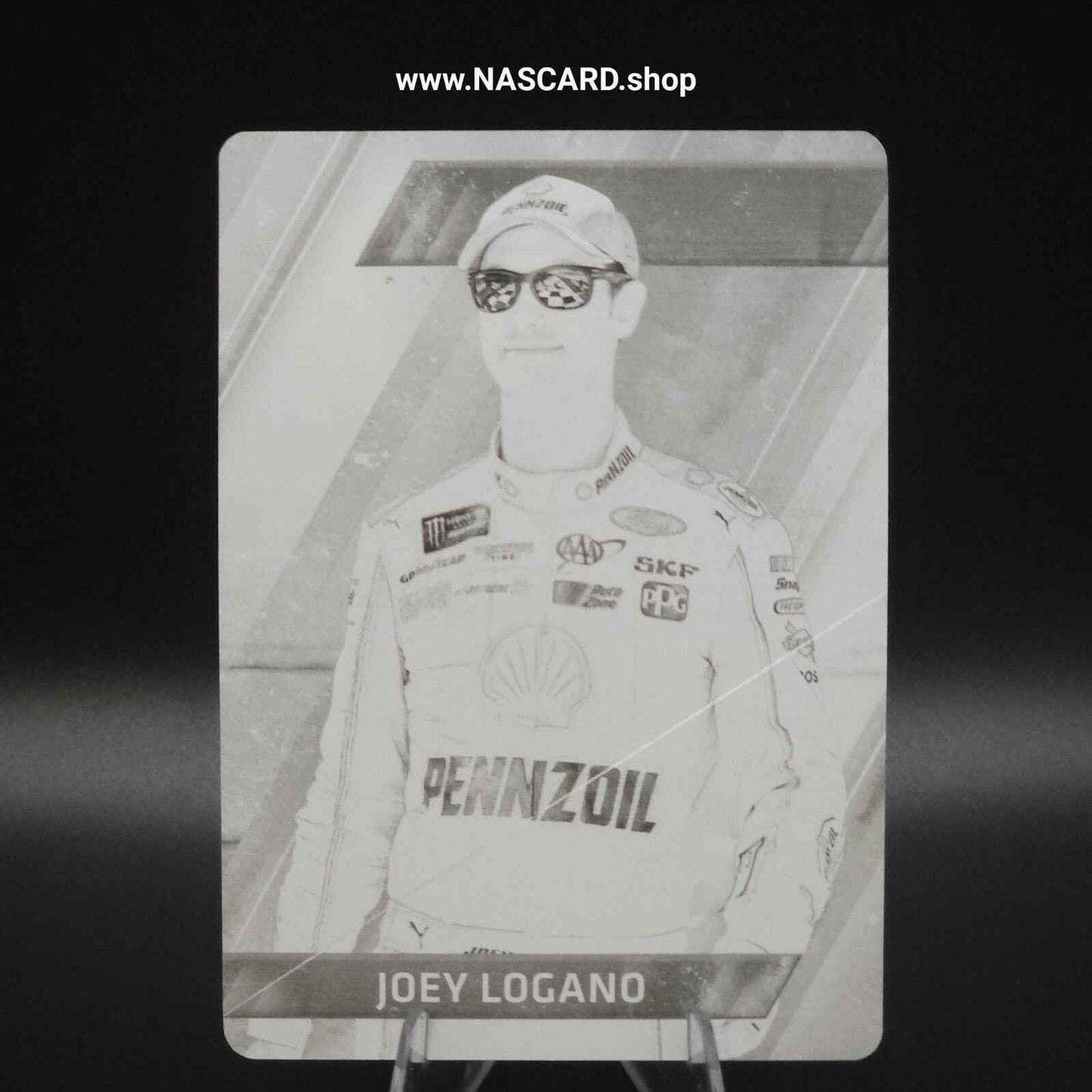 2017 Panini Absolute - #80 Printing Plate Black Joey Logano 1/1 - NASCARD.shop