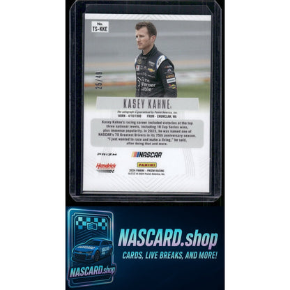 2024 Panini Prizm #TS-KKE Kasey Kahne Throwback Signatures Blue #/49