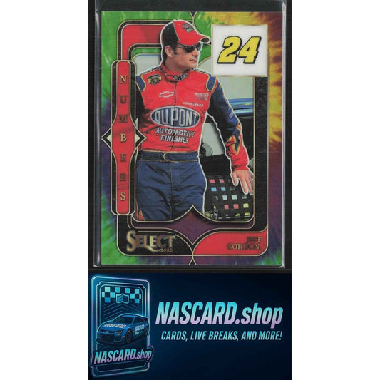 2025 Panini Select #4 Jeff Gordon Select Numbers Tie-Dye Prizms #/25