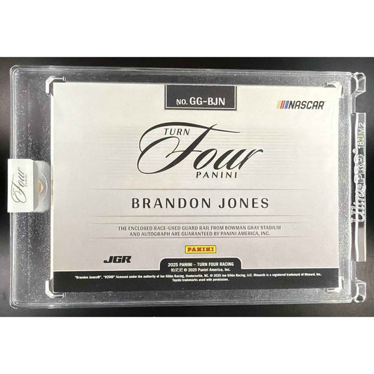 2025 Panini Turn Four NASCAR Brandon Jones #GG-BJN Guarded Graphs Red 1/10 Auto
