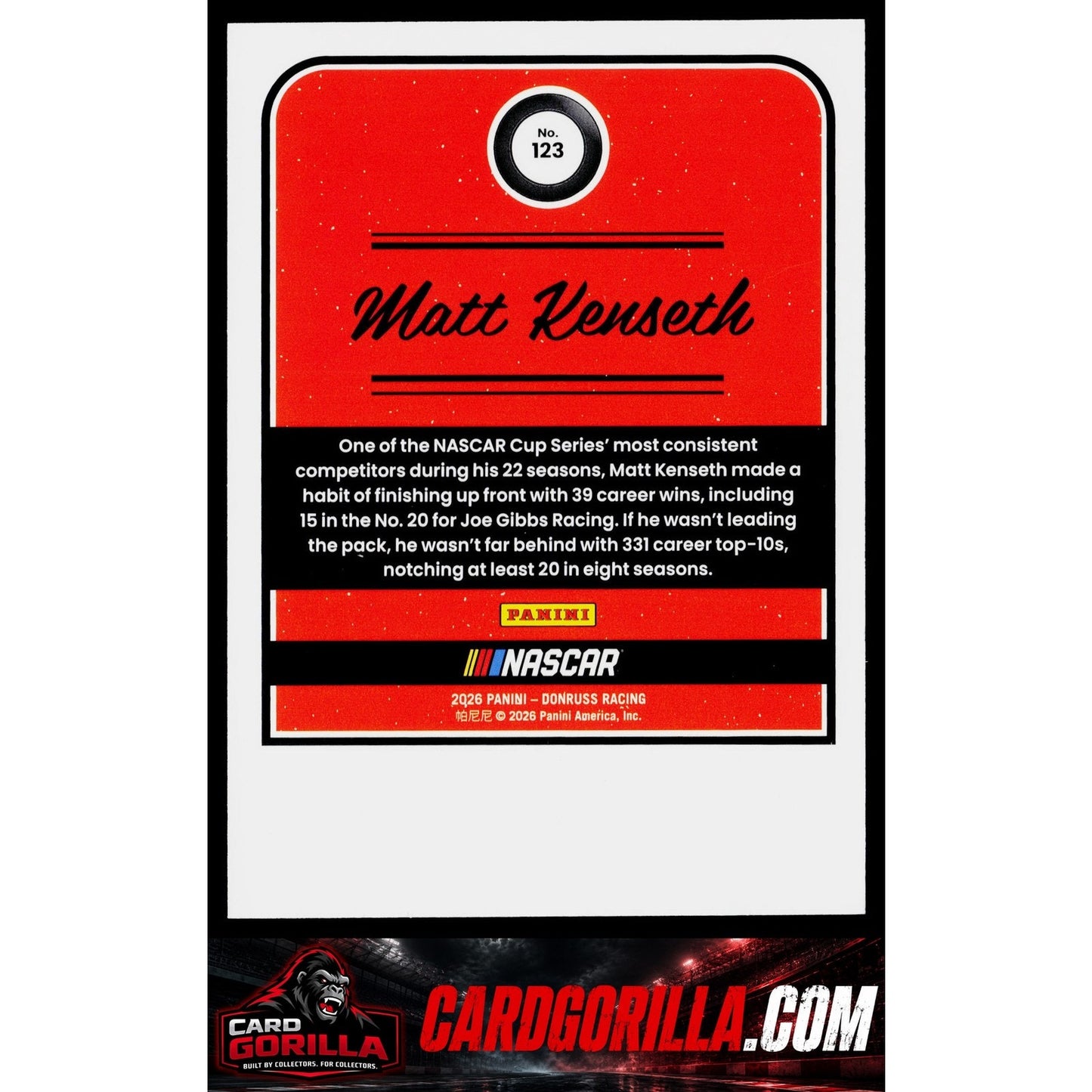 2026 Donruss #123 Matt Kenseth Red #/299