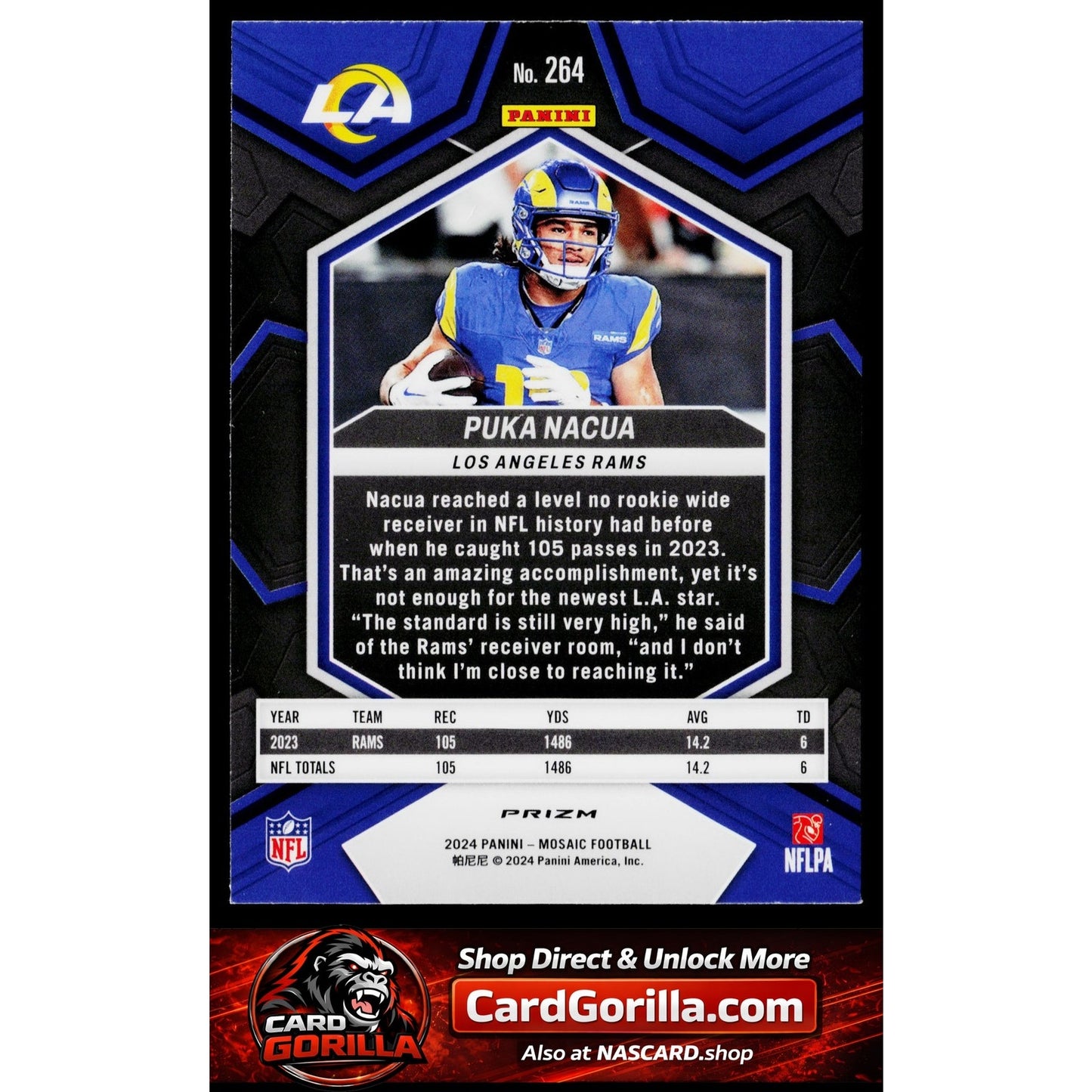 2024 Panini Mosaic #264 Puka Nacua Mosaic Camo Pink