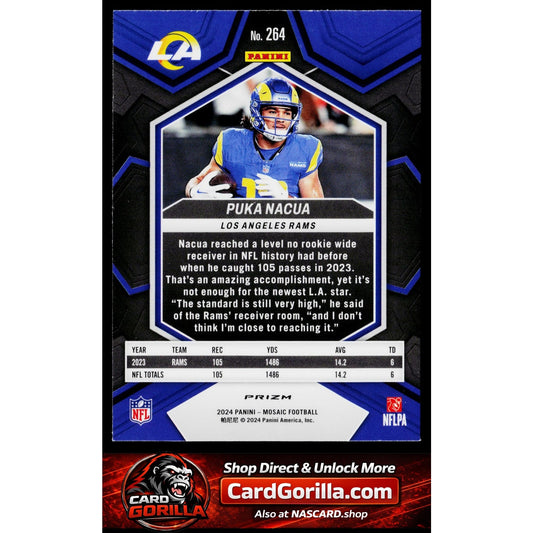 2024 Panini Mosaic #264 Puka Nacua Mosaic Camo Pink