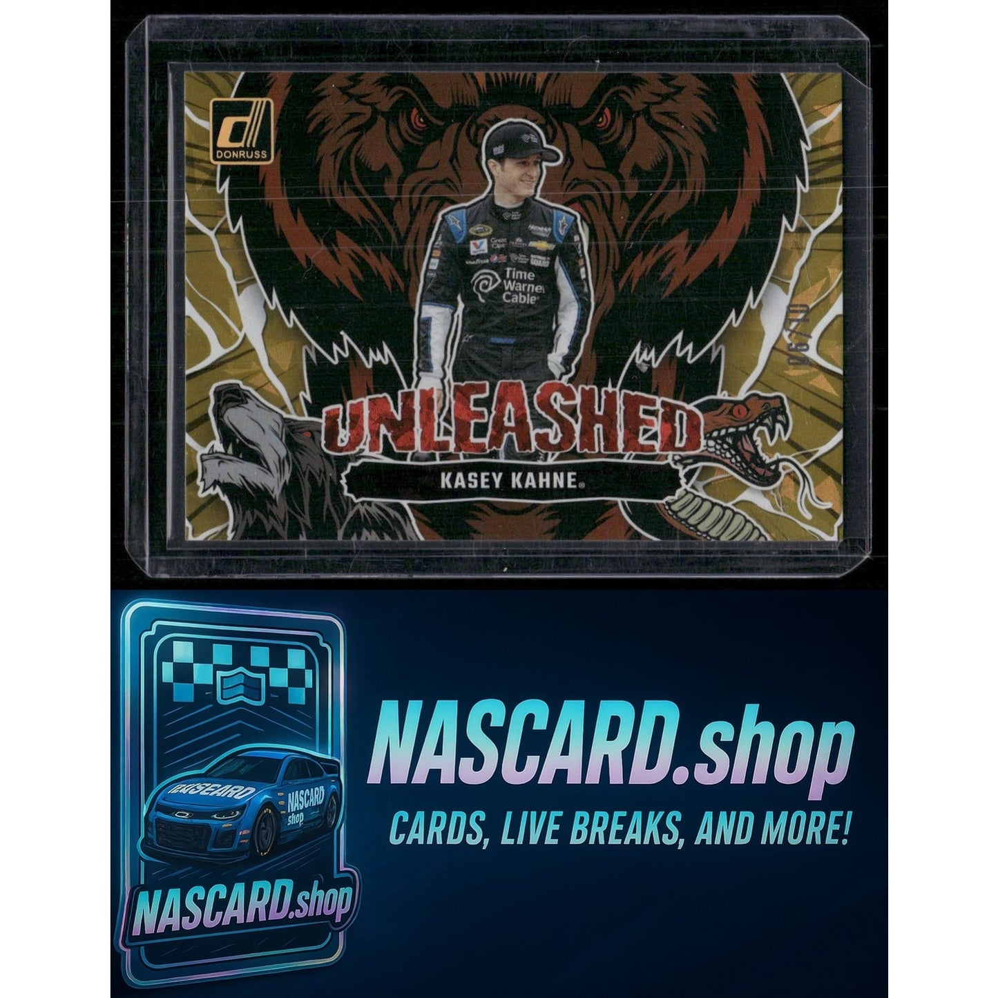 2024 Donruss #7 Kasey Kahne Unleashed Gold Ice #/10