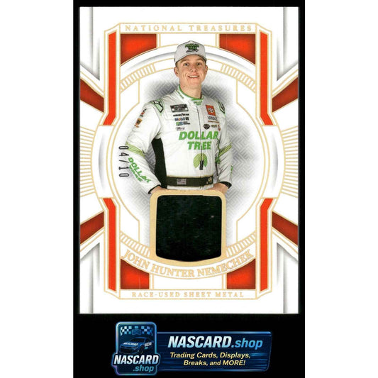2025 National Treasures John Hunter Nemechek Race Used Sheet Metal Holo Gold /10