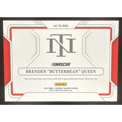 2025 Panini National Treasures Brenden Butterbean Queen #15 Track Gear /99