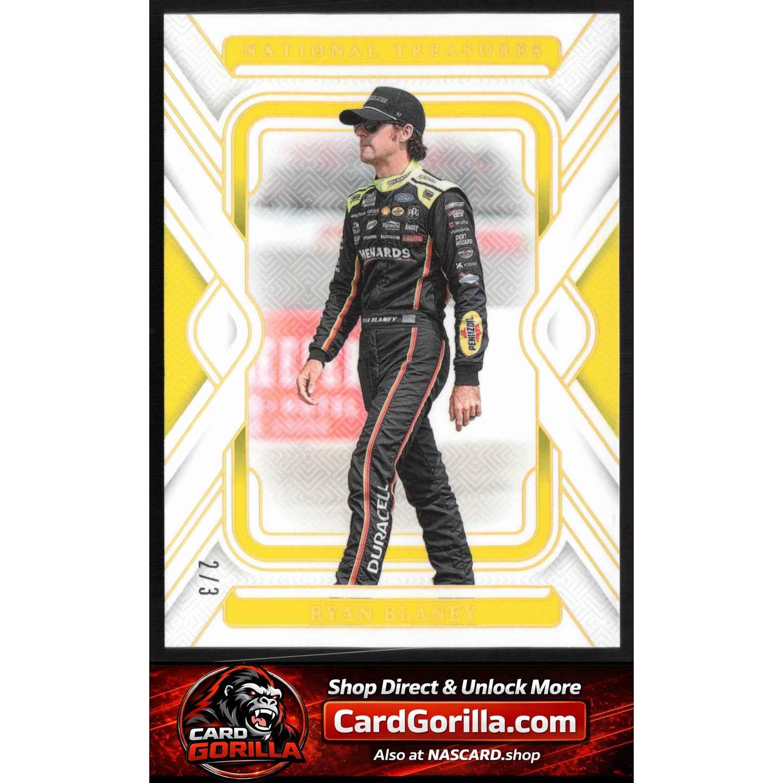 2025 Panini National Treasures #15 Ryan Blaney Holo Gold #/3