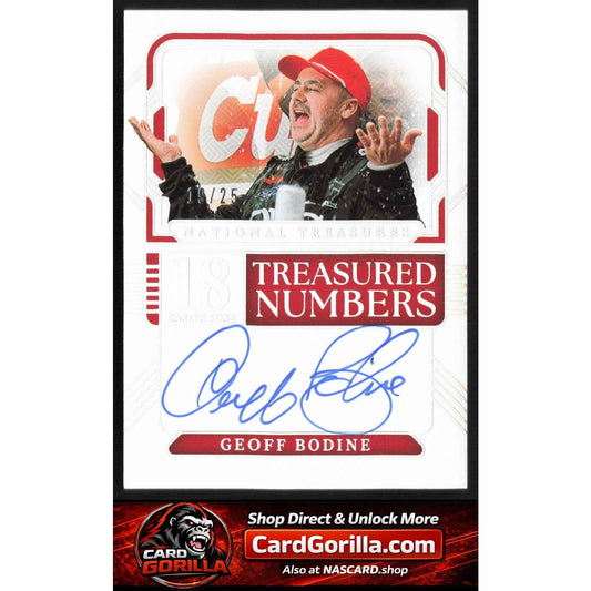 2025 National Treasures Geoff Bodine Treasured Numbers Auto Holo Silver /25