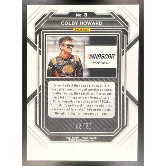 2023 Panini Prizm Colby Howard #3 Checkered Flag /50