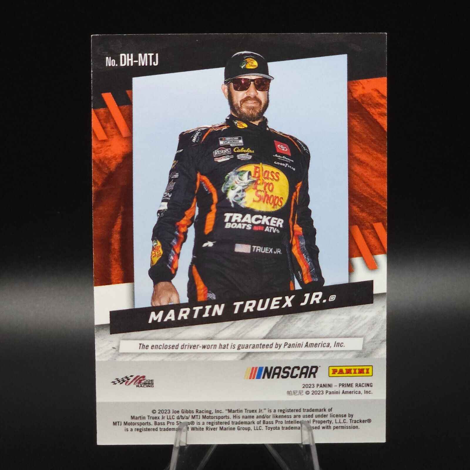 2023 Panini Prime Driver Hats Eyelets Martin Truex Jr. /6 Error Card - NASCARD.shop