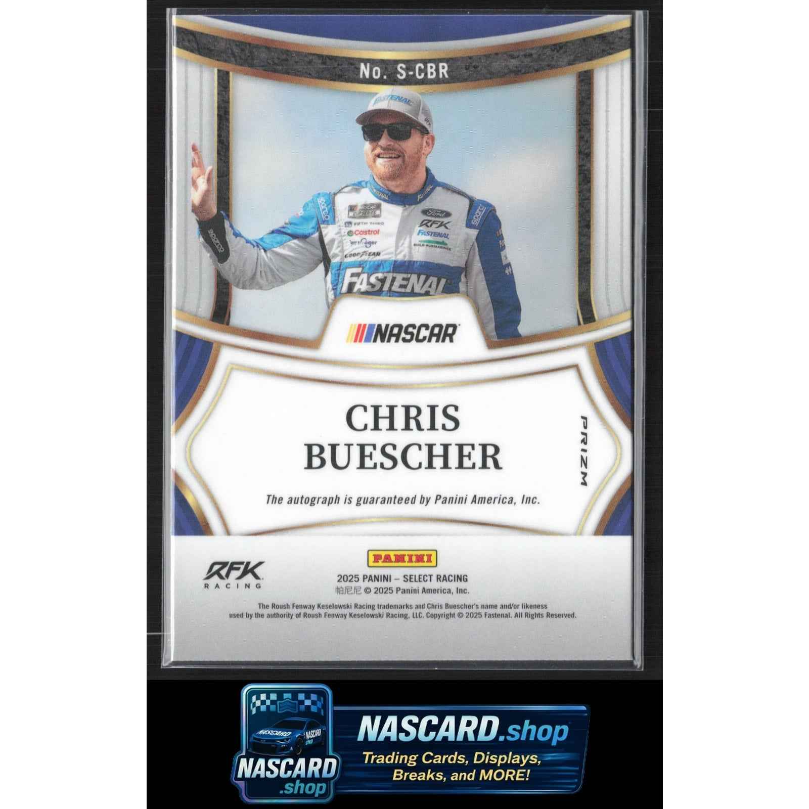 2025 Panini Select #S-CBR Chris Buescher Signatures