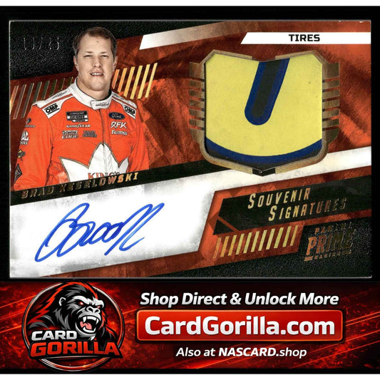 2023 Panini Prime #SSF-BK Brad Keselowski Souvenir Signatures Tires #/25