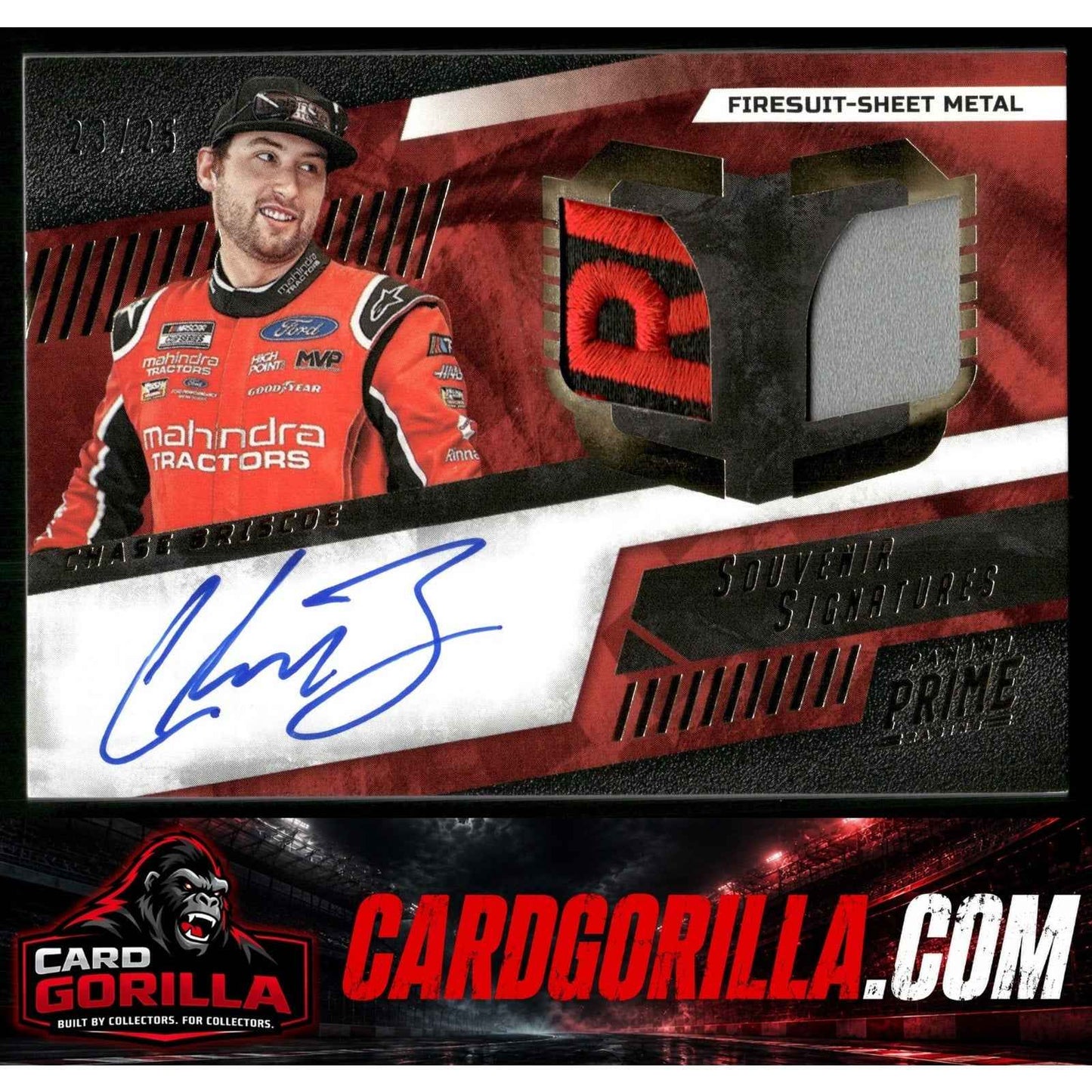 2023 Prime Chase Briscoe Dual Souvenir Signatures Firesuit-Sheet Metal #/25