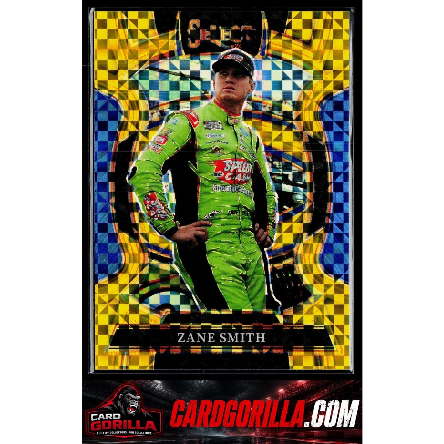 2026 Panini Select Racing #91 Zane Smith Grandstand Gold Power Plaid #/13