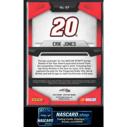 2016 Panini Certified #97 Erik Jones Mirror Red #/75