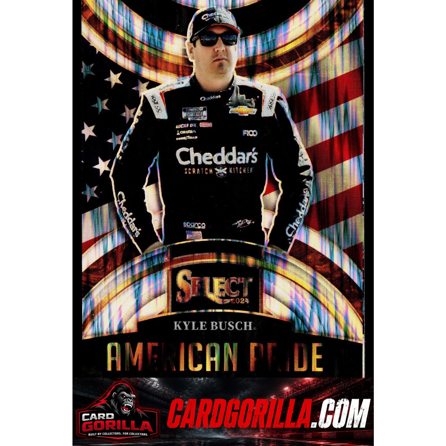 2024 Panini Select #5 Kyle Busch American Pride Flash Prizms