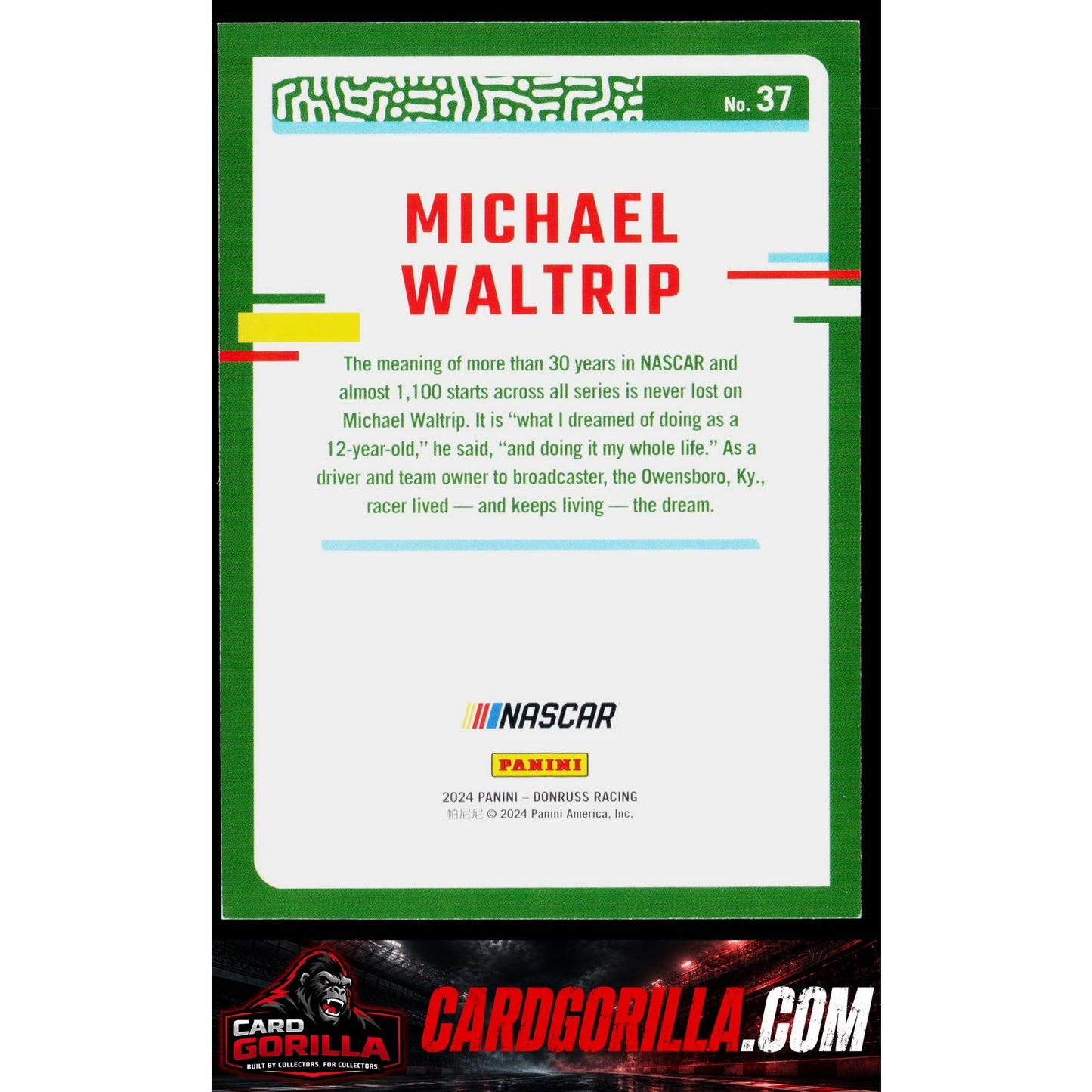 2024 Donruss #37 Michael Waltrip Purple #/99