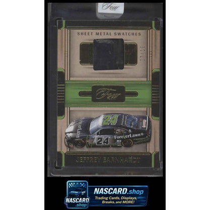 2025 Panini Turn Four #SWS-JET Jeffrey Earnhardt Sheet Metal Swatches Gold #/10