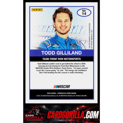 2020 Panini Chronicles #14 Todd Gilliland Score Autographs #/199
