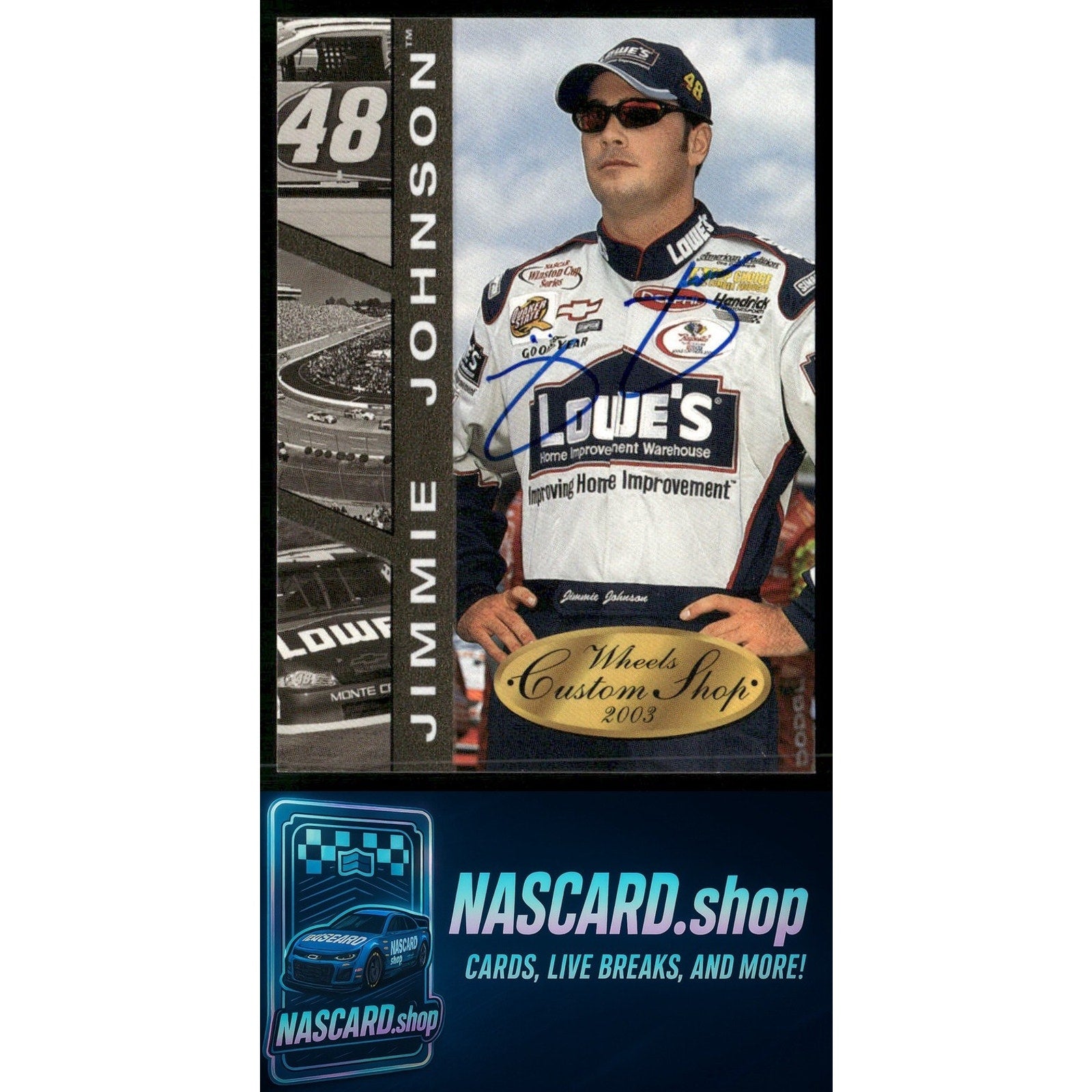 2003 Wheels High Gear #JJB2 Jimmie Johnson Custom Shop Autographs #1/10 - Card Gorilla