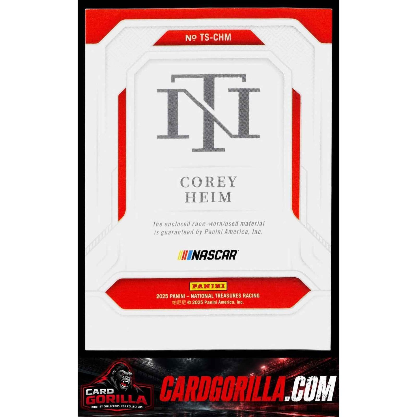 2025 Panini National Treasures Corey Heim Treasured Swatches Holo Silver #/30