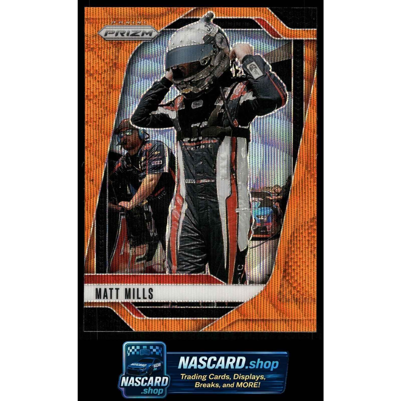 2025 Panini Prizm #46 Matt Mills Orange Wave #/125