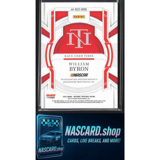 2025 Panini National Treasures William Byron Race Used Tires Holo Silver #25/25