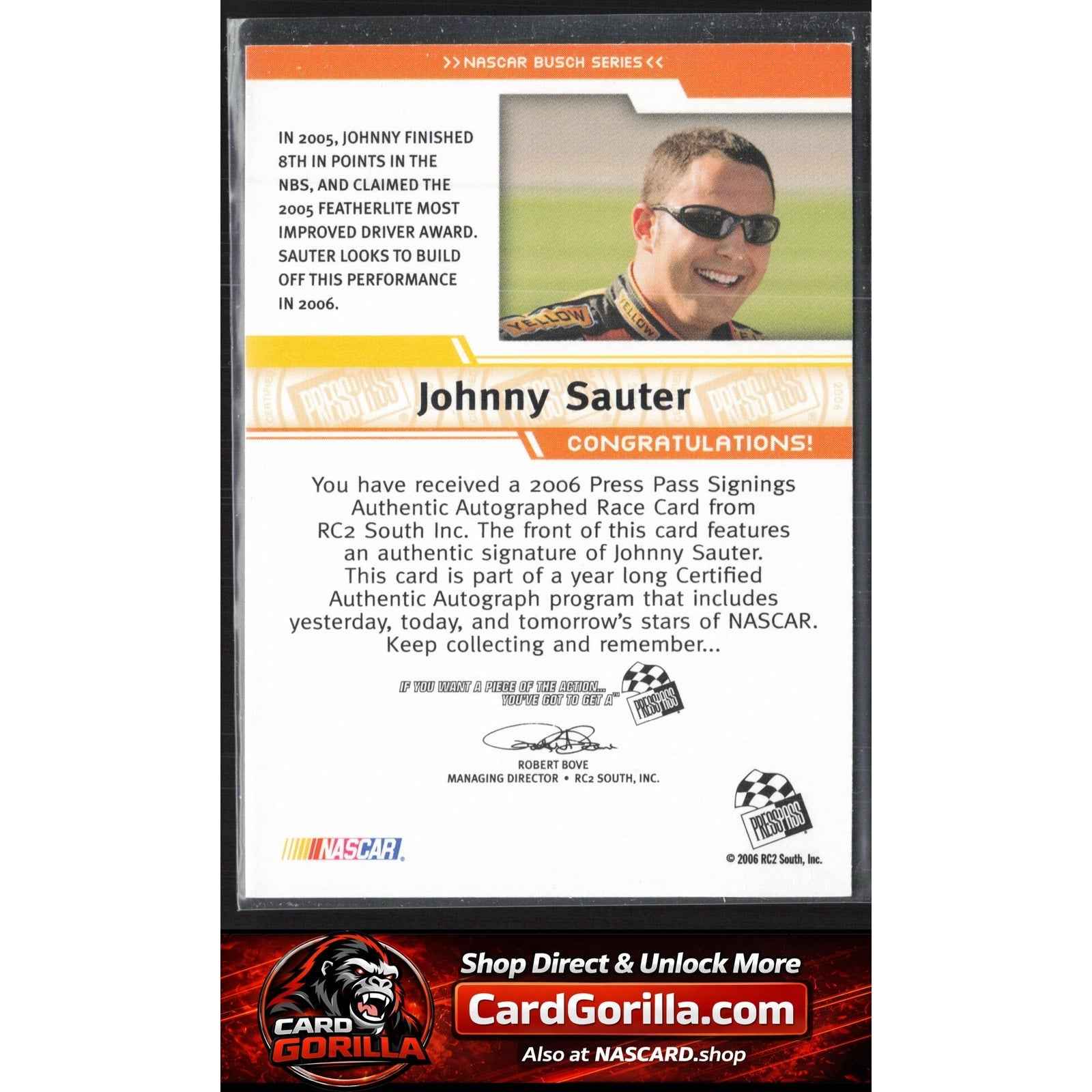 2006 Press Pass #NNO Johnny Sauter Signings Silver #/100