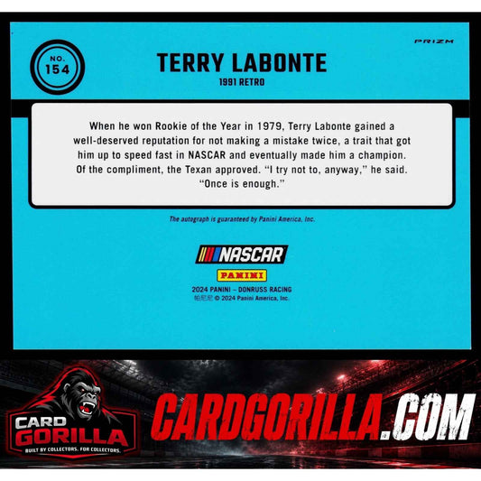 2024 Donruss #154 Terry Labonte Optic Signatures