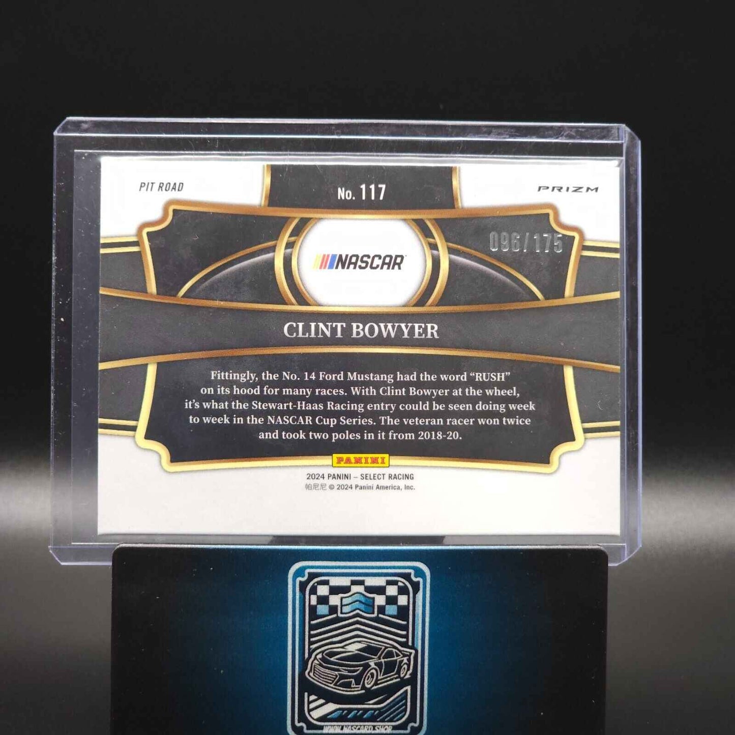 2024 Panini Select - Pit Road Blue Prizm #117 Clint Bowyer /175 - NASCARD.shop
